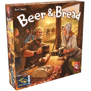 capstone games beer & bread multi-use card game, resource management strategy, head-to-head brewing & baking, ages 10+, 2 players, 30 minute playing time