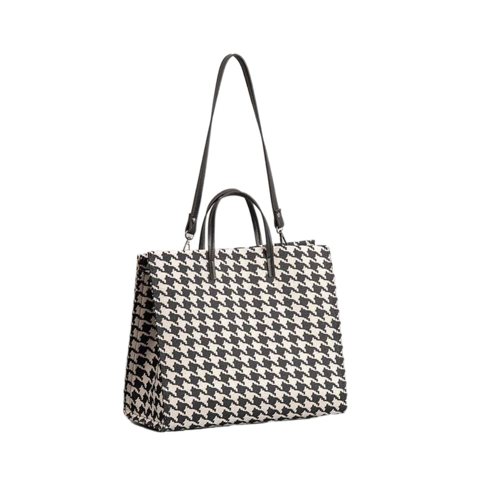 FARZI 2023 New Women's Handbag Tote Bag Commuting Fashion Texture Houndstooth Portable Shoulder Bag