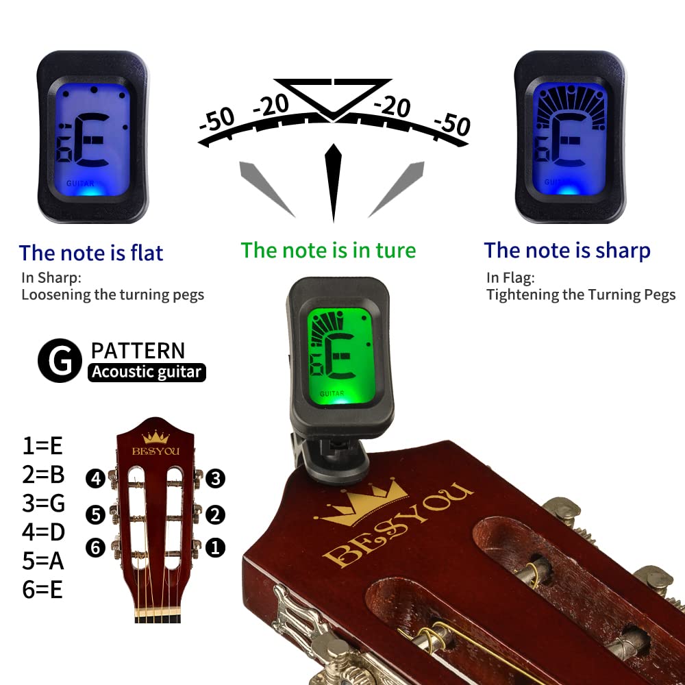 BESYOU Acoustic guitar children's guitar Includes Stand, Gig Bag, Tuner, entry practice guitar 30 -inch student beginner set with a guitar rack with a guitar rack…