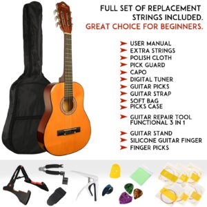 BESYOU Acoustic guitar children's guitar Includes Stand, Gig Bag, Tuner, entry practice guitar 30 -inch student beginner set with a guitar rack with a guitar rack…