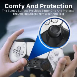 Fosmon Pro Trigger Extender and Thumb Grip Covers Compatible with Sony PS5 Controller (11 PCS), High Rise Non-Slip Thumb Grips and Quick Fire Trigger Extenders Protective Cover for Analog Joystick