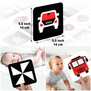 High Contrast Baby Toys for Newborn Baby Toys 0-3 Months Developmental Flash Cards Black and White Tummy Time Toys for Babies 0-6 Months Montessori Visual Stimulation Infant Newborn Toys Baby Gifts