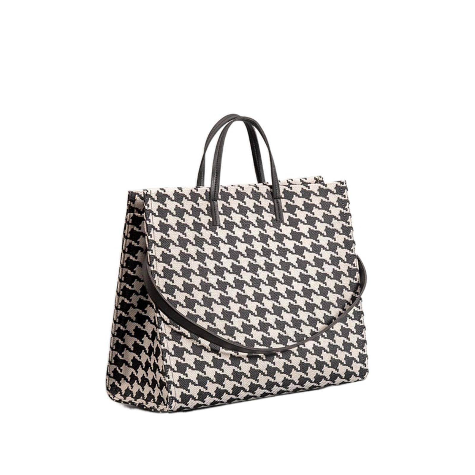 FARZI 2023 New Women's Handbag Tote Bag Commuting Fashion Texture Houndstooth Portable Shoulder Bag