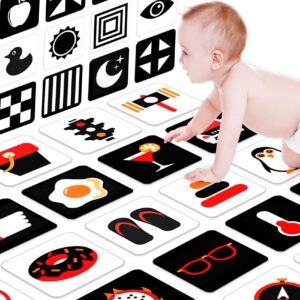 High Contrast Baby Toys for Newborn Baby Toys 0-3 Months Developmental Flash Cards Black and White Tummy Time Toys for Babies 0-6 Months Montessori Visual Stimulation Infant Newborn Toys Baby Gifts