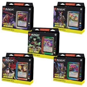 magic: the gathering march of the machine commander deck bundle – 5 deck set