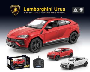 100 classic licensed remote control car lamborghini urus series compatible 1:24 scale full function electric sport racing hobby toy car (red, 1:24)