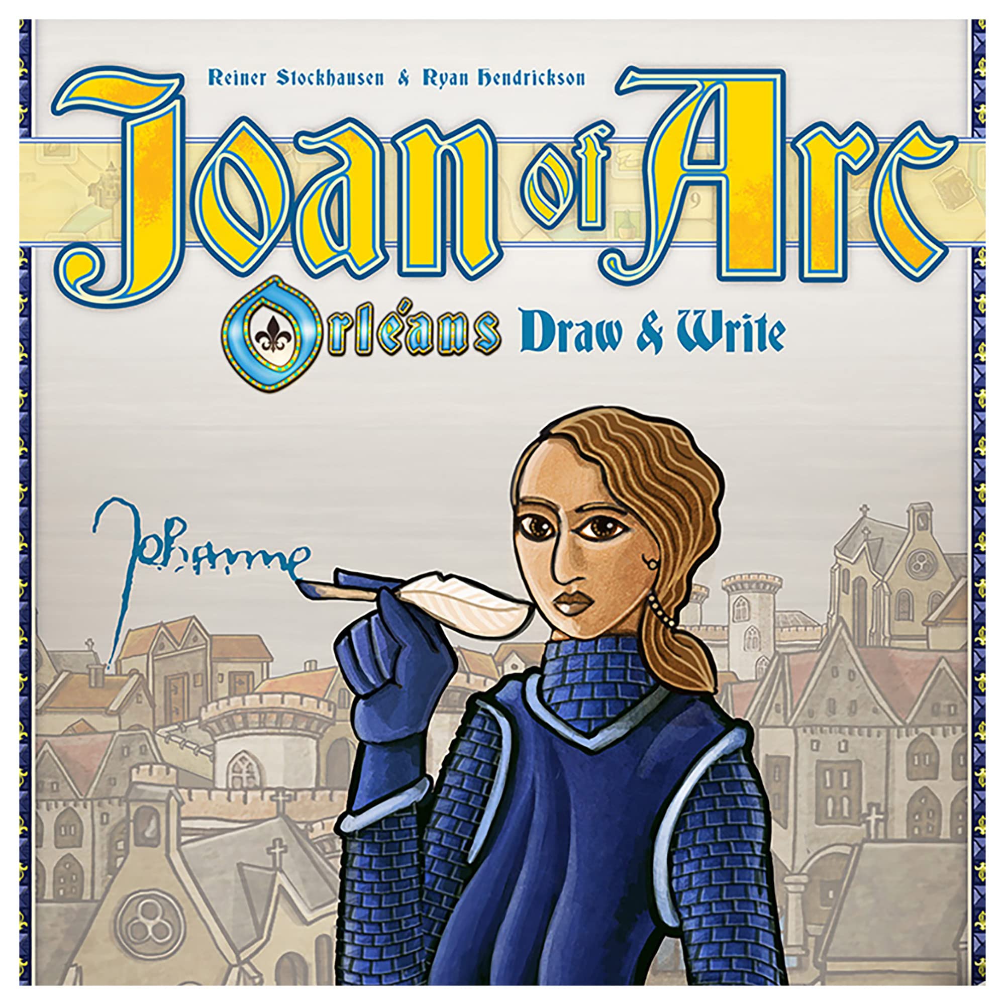 Capstone Games Joan of Arc: Orléans Draw & Write - Capstone Games, Competitive Or Solo Mode, -Tile Placement Strategy Game, Ages 10+, 1-5 Players, 45 Minute Playing Time