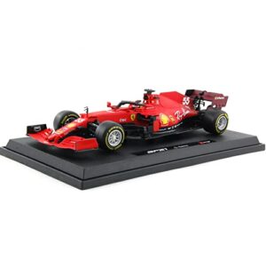 JODIYAAH Bburago 1/18 2022 F1 Scuderia Ferrari F1-75 #16 Charles Leclerc F1-75 #55 Carlos Sainz Alloy Luxury Vehicle Diecast Cars Model Toy Collection Gift (F1-75 #16 Hardcover) (1/18 F1-75 #55)