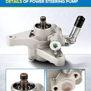 PHILTOP 21-5993 Power Steering Pump Direct Fits Odyssey 1999-2004 3.5L, Accord 1998-2002 3.0L, Power Steering Asist 56110P8A003, 56110P8CA01