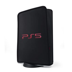 pS5 Cover Protect Dust Cover for ps5 Game Console Washable pS5 Dust Cover Accessories Digital Edition& Disc Edition (Black)