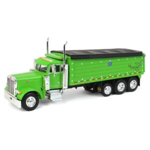 dcp products 1/64 lime green peterbilt 379 w/ tri-axle mac dump body 60-1341