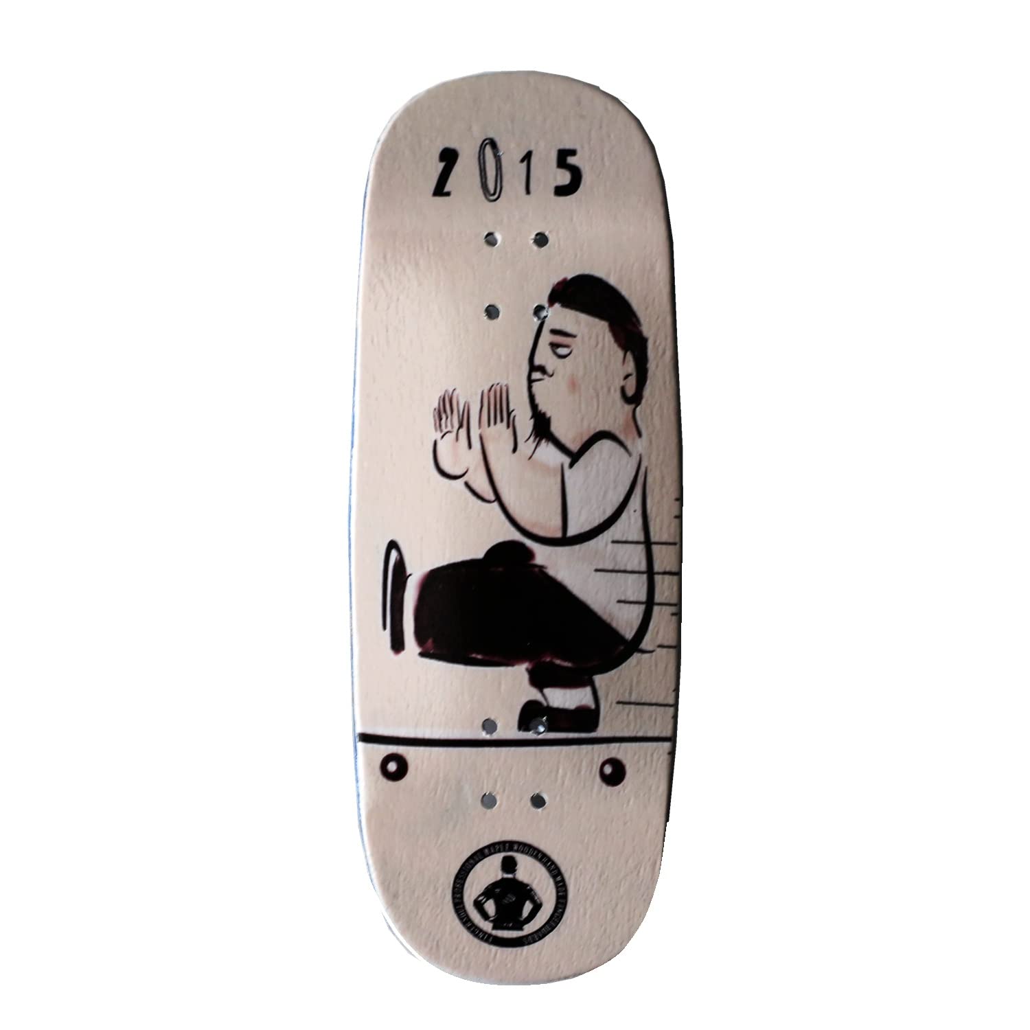 NOAHWOOD Complete Set Wooden (35X97mm Deck) Fingerboards Hand Made Short Nose Short Tail Deck(+Update 5G 34.5mm Ark i Trucks and Need DIY)(Logo PRO Wheels ii) (IP Man Squat)