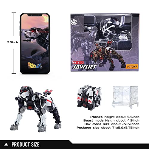 52TOYS BEASTBOX BB-51C JAWLIET Deformation Toys Action Figure, Converting Toys in Mecha and Cube, Perfect Birthday Party Gift for Teens and Adults