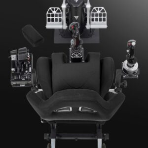 SimFab Modular Flight Simulator Cockpit For Combat Simulation. DCS Edition. Compatible With Thrustmaster Warthog, WinWing, VirPil, VKB And Alike Controls. Upgradable To General Aviation, Space Sim Or Sim Racing. (black seat)