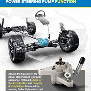 PHILTOP 21-5993 Power Steering Pump Direct Fits Odyssey 1999-2004 3.5L, Accord 1998-2002 3.0L, Power Steering Asist 56110P8A003, 56110P8CA01