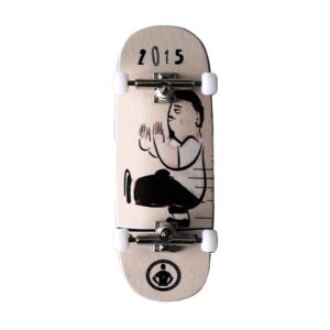 noahwood complete set wooden (35x97mm deck) fingerboards hand made short nose short tail deck(+update 5g 34.5mm ark i trucks and need diy)(logo pro wheels ii) (ip man squat)