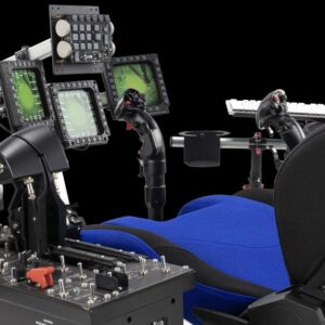 SimFab Modular Flight Simulator Cockpit For Combat Simulation. DCS Edition. Compatible With Thrustmaster Warthog, WinWing, VirPil, VKB And Alike Controls. Upgradable To General Aviation, Space Sim Or Sim Racing. (black seat)