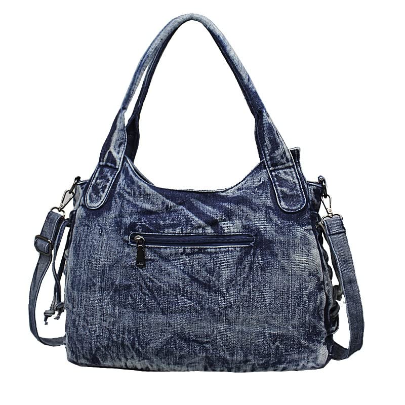 Denim Hobo Bag for Women Jeans Purse Large Capacity Handbags Vintage Shoulder Bags Casual Tote Bag Crossbody Bag