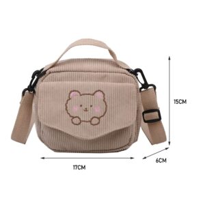 Crossbody Bag for Women Plush Soft Shoulder Messenger Bag Mini Small Flap Pocket Winter Purse for Student Girls