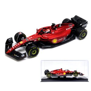 JODIYAAH Bburago 1/43 2022 F1-75 Scuderia Ferrari #16 Charles Leclerc F1-75 #55 Carlos Sainz Alloy Luxury Vehicle Diecast Cars Model Toy Collection Gift (F1-75 #16 Hardcover)