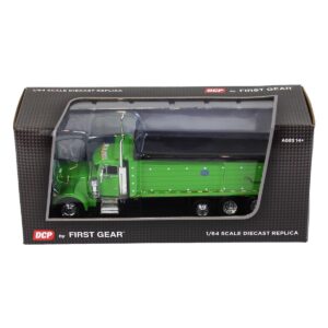 DCP Products 1/64 Lime Green Peterbilt 379 w/ Tri-axle MAC Dump Body 60-1341