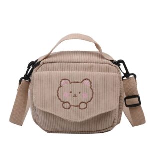 crossbody bag for women plush soft shoulder messenger bag mini small flap pocket winter purse for student girls