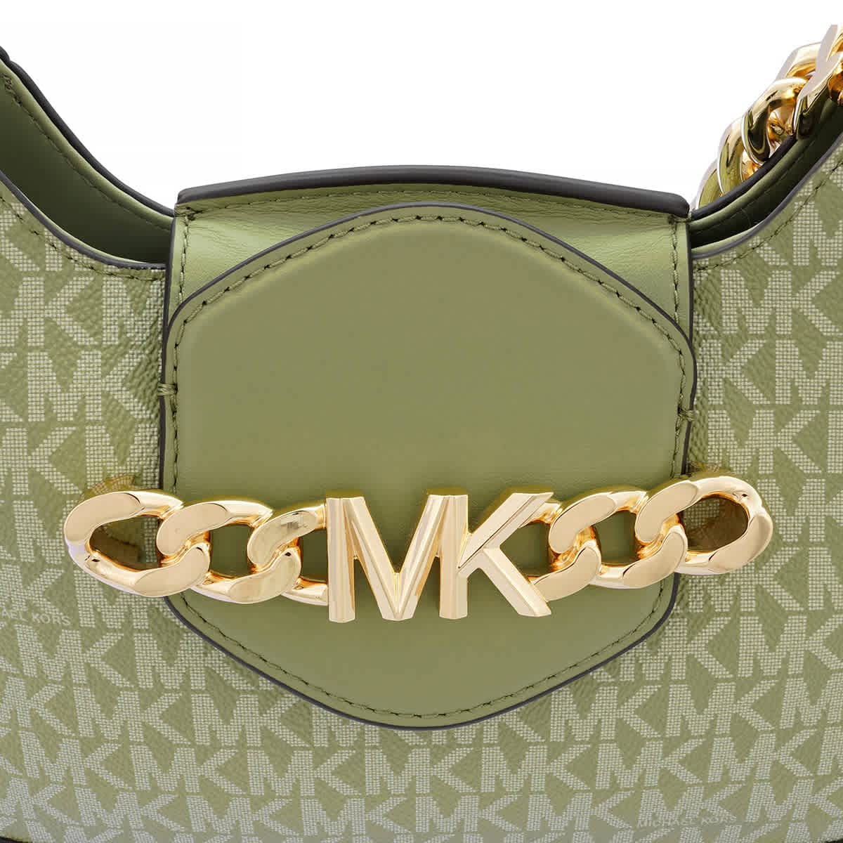 Michael Kors Signature Logo-print Small Hally Shoulder Bag - Light Sage