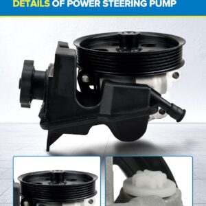 PHILTOP Power Steering Pump 20-326 OE Replacement For Focus 2006-2011, Transit Connect 2010-2011 2.0L, 6S4Z3A674A, 6S4Z3A674ARM, 7S4Z3A674A Power Assist Pump