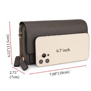 Uromee Crossbody Bags for Women Vegan Leather Cell Phone Purse Card Holder Small Wristlet Wallet Handbag