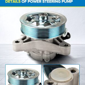 PHILTOP 21-5495 Power Steering Pump Direct Fits Accord 2008-2012, 2.4L, Power Steering Asist 56100R40305, 56100R40325, 56100R40A02, 56100R40A03