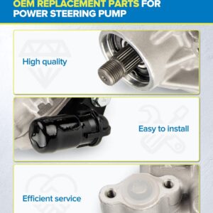 PHILTOP 21-5456 Power Steering Pump Direct Fits Civic 2006 2007 2008 2009 2010 2011 1.8L L4, Power Asist Pump 56110RNA305, 56110RNAA01, 56110RNAA02, Automotive Replacement Power Steering Pumps