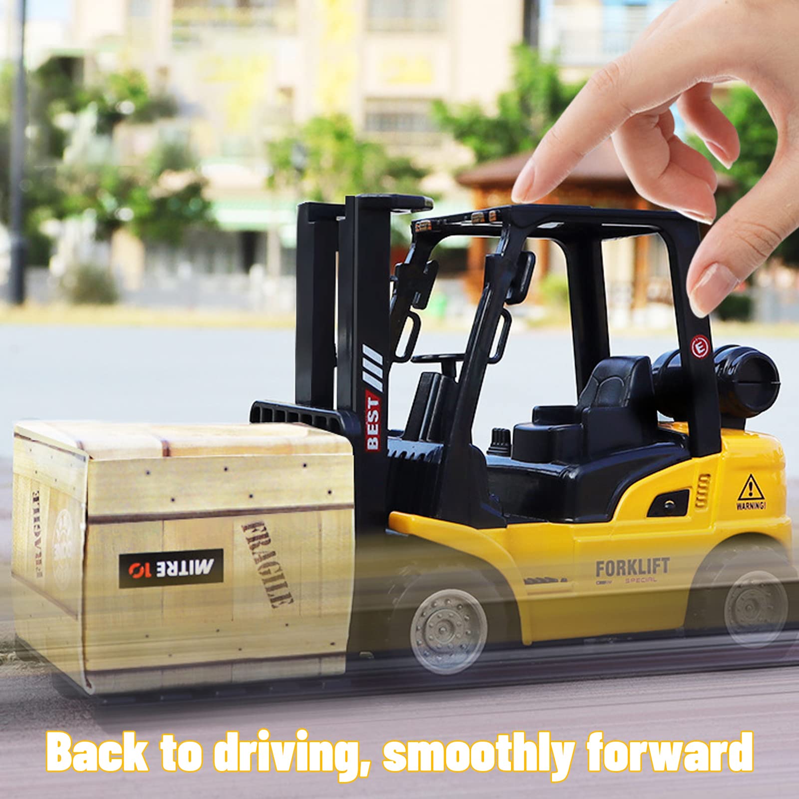 Plplaaoo Forklift Truck Toys,5.1x2.0x3.1in Construction Toys Construction Vehicles Forklift Toy Forklift Construction Truck Toys Engineering Vehicle Model for 3 Years Old and Up Kids