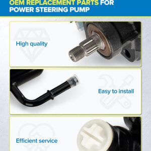 PHILTOP Power Steering Pump 21-5229 for 4Runner 1996-2002 3.4L, Tacoma 1995-2004 3.4L, Power Assist Pump, Power Steering Pump Kit With Pulley Replacement Power Steering Pumps