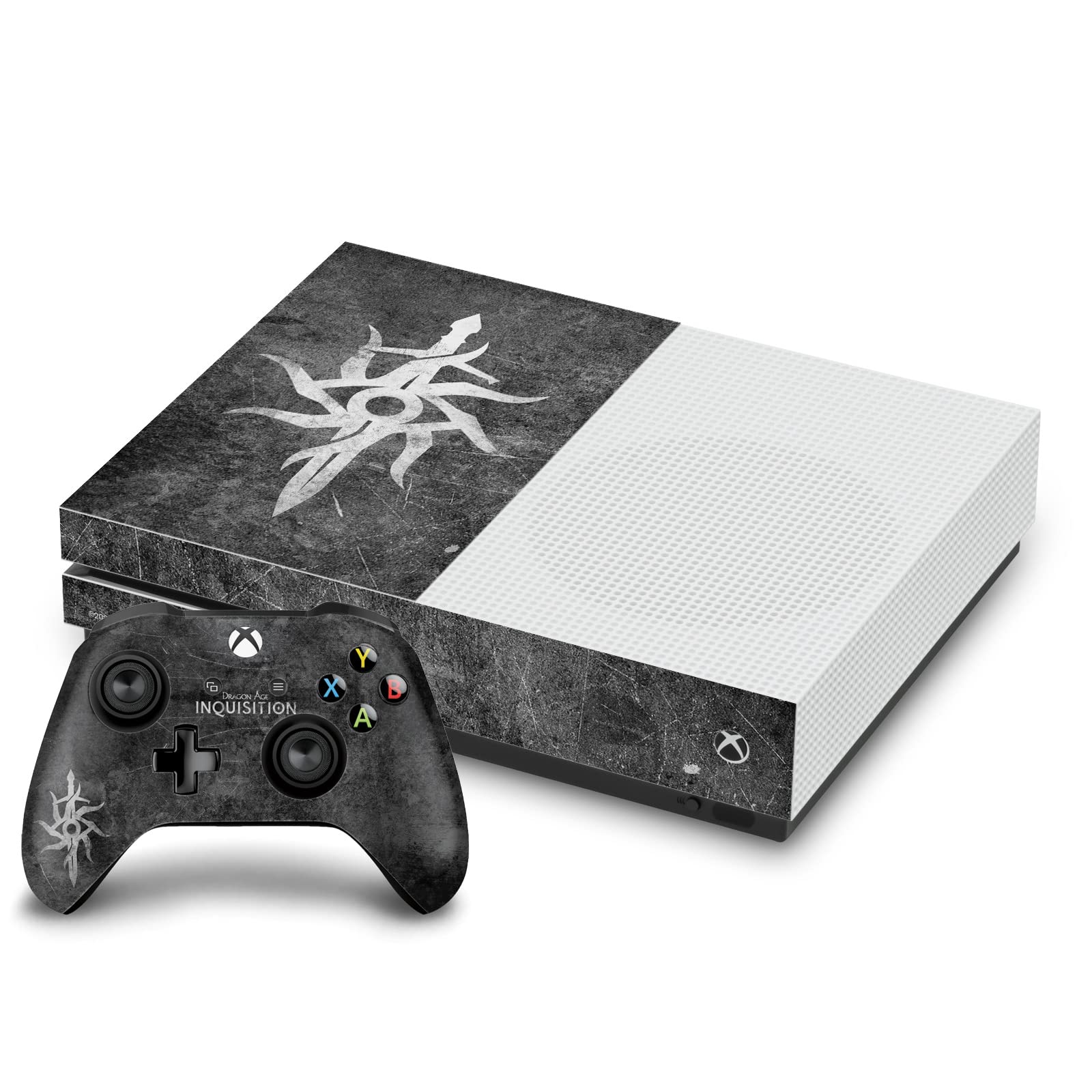 Head Case Designs Officially Licensed EA Bioware Dragon Age Distressed Symbol Inquisition Graphics Vinyl Sticker Gaming Skin Decal Cover Compatible with Xbox One S Console and Controller Bundle