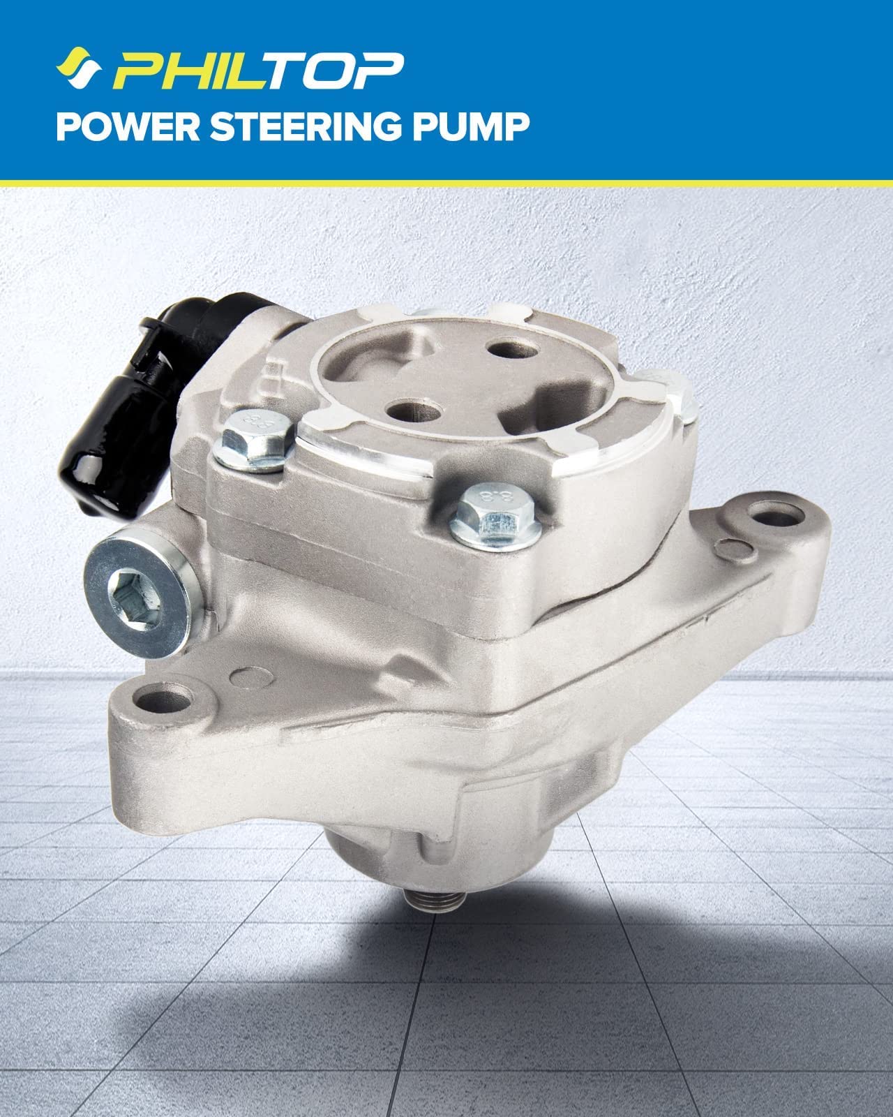 PHILTOP 21-5456 Power Steering Pump Direct Fits Civic 2006 2007 2008 2009 2010 2011 1.8L L4, Power Asist Pump 56110RNA305, 56110RNAA01, 56110RNAA02, Automotive Replacement Power Steering Pumps