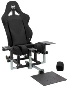 simfab modular flight simulator cockpit for combat simulation. dcs edition. compatible with thrustmaster warthog, winwing, virpil, vkb and alike controls. upgradable to general aviation, space sim or sim racing. (black seat)