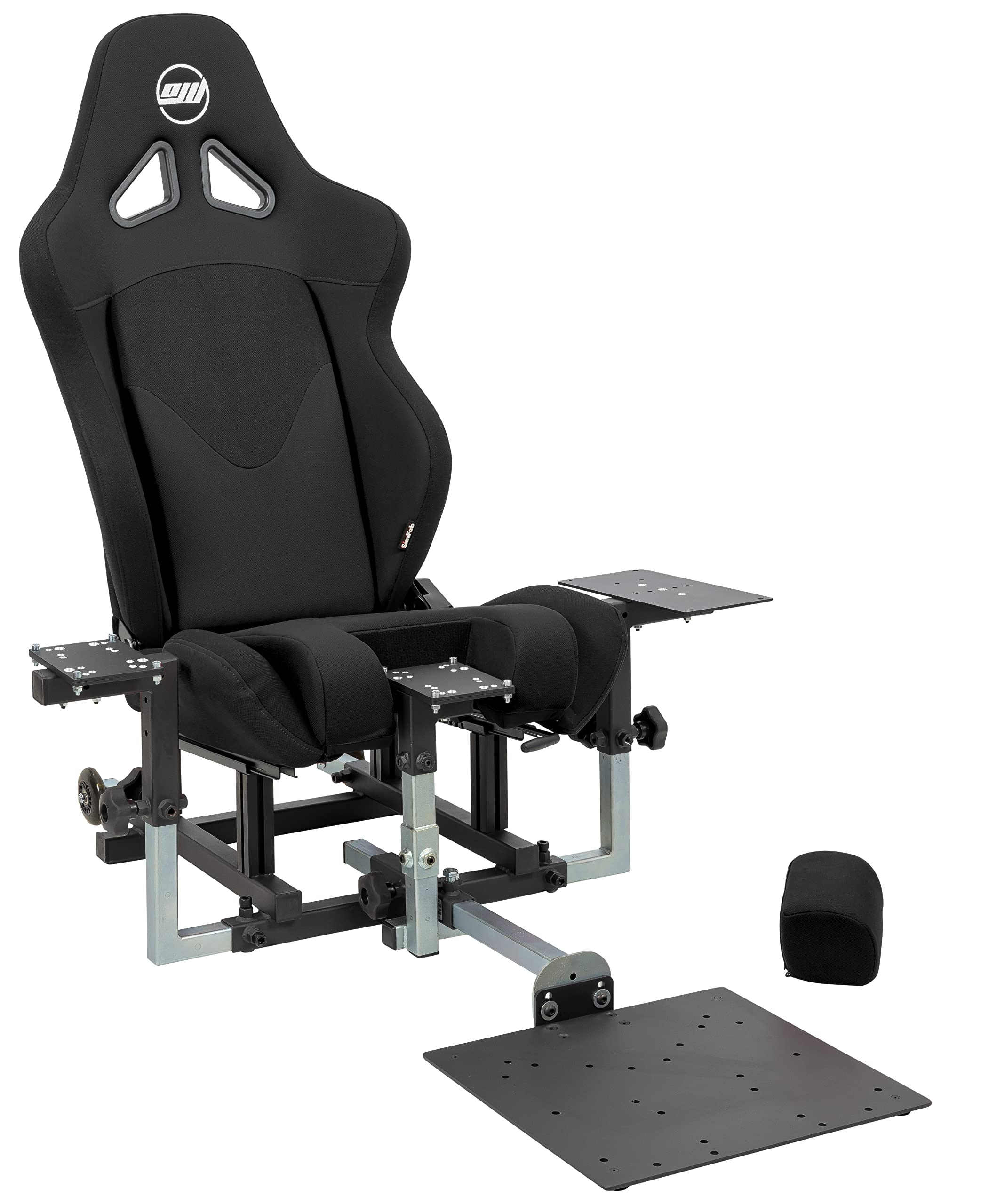 SimFab Modular Flight Simulator Cockpit For Combat Simulation. DCS Edition. Compatible With Thrustmaster Warthog, WinWing, VirPil, VKB And Alike Controls. Upgradable To General Aviation, Space Sim Or Sim Racing. (black seat)