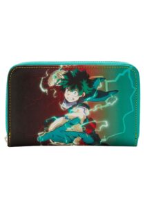 loungefly my hero academia deku zip wallet standard