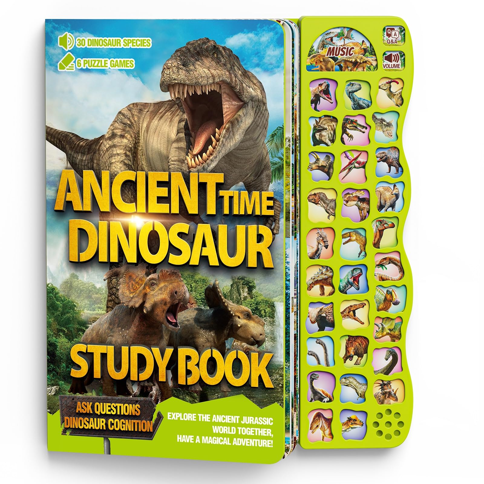 Dinosaur Toys for Kids 3-5 Dinosaur Book with Sounds 30 Species Names & Realistic Sounds Interactive Dinosaur Toys for Boys Girls Kids 2 3 4 5 6 7 Year Old Dinosaur Toys for Kids Gifts