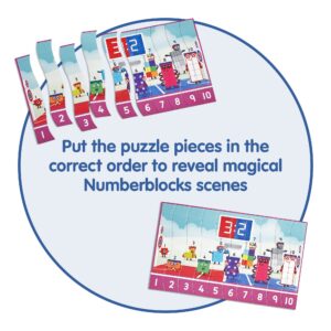 hand2mind Numberblocks Sequencing Puzzle Set, Sequence Cards, Math Games for Kids Ages 3-5, Number Games, Educational Toys, Toddler Learning Puzzles, Counting Toys, Preschool Learning Activities