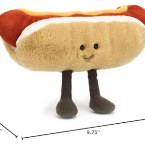 Jellycat Amuseables Hot Dog Stuffed Toy, 10 inches | Food Plush | Fun Gift Idea