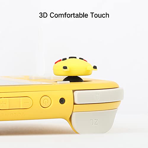 PERFECTSIGHT Switch Thumb Grips, Cut Animal Joystick Caps for Nintendo Switch, 4 PCS Thumbstick Cover for Switch Lite, Switch OLED, Analog Stick Button Cover for NS Joycon Controller (Yellow)