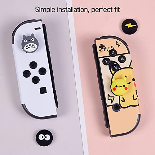 PERFECTSIGHT Switch Thumb Grips, Cut Animal Joystick Caps for Nintendo Switch, 4 PCS Thumbstick Cover for Switch Lite, Switch OLED, Analog Stick Button Cover for NS Joycon Controller (Yellow)