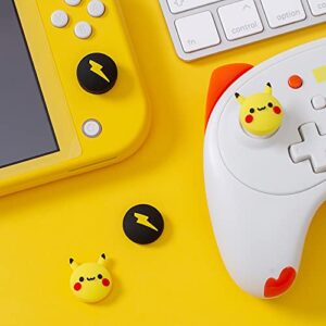 PERFECTSIGHT Switch Thumb Grips, Cut Animal Joystick Caps for Nintendo Switch, 4 PCS Thumbstick Cover for Switch Lite, Switch OLED, Analog Stick Button Cover for NS Joycon Controller (Yellow)