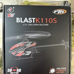 WLtoys K110S 6CH 3D/6G System K110S 2.4G 6CH Brushless 3D6G System Flybarless RC Helicopter for FUTABA S-FHSS K127 4CH (K110S 1 * 450mah)