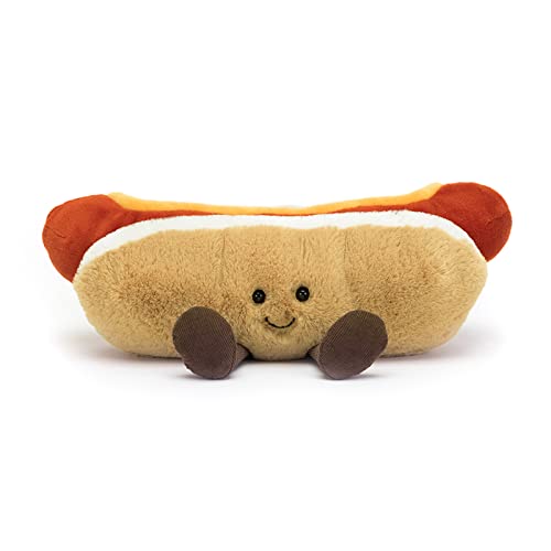 Jellycat Amuseables Hot Dog Stuffed Toy, 10 inches | Food Plush | Fun Gift Idea