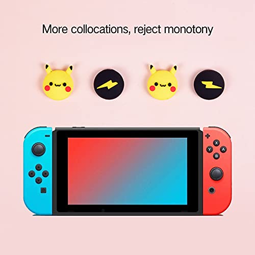 PERFECTSIGHT Switch Thumb Grips, Cut Animal Joystick Caps for Nintendo Switch, 4 PCS Thumbstick Cover for Switch Lite, Switch OLED, Analog Stick Button Cover for NS Joycon Controller (Yellow)