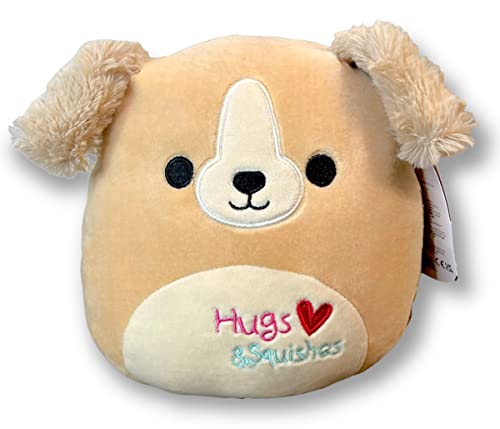 Squishmallows 8 Inch Stevon The Tan Dog Plush with Hugs & Squishes On Belly - Join The 2023 Valentine's Day Squad Stuffed Animal Toys