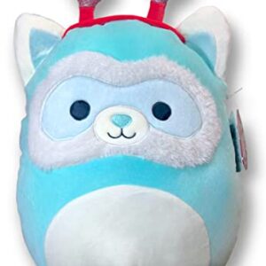 Squishmallows Official Kellytoy 14 Inch Ferret Anneli Plush Turquoise Wearing a Red Glitter Heart Headband - Join These Stuffed Animal Toys and Their 2023 Valentine's Day Squad