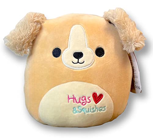 Squishmallows 8 Inch Stevon The Tan Dog Plush with Hugs & Squishes On Belly - Join The 2023 Valentine's Day Squad Stuffed Animal Toys